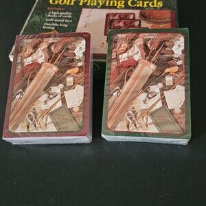 New Sealed Golf Playing Cards, 2 Decks, Open Box